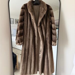 Vintage Sheared Beaver Brown Fur Coat